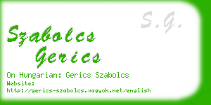 szabolcs gerics business card
